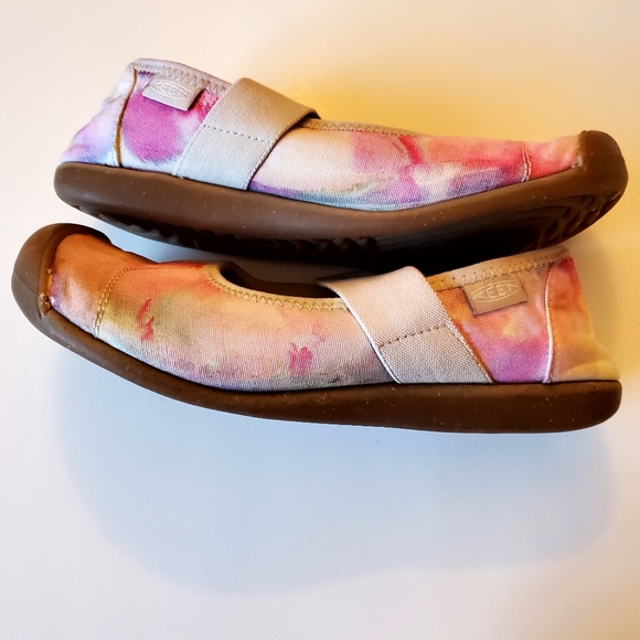 Keen Women's Pink Tie Dye Fabric Mary Jane Shoes size 38 - Picture 4 of 5